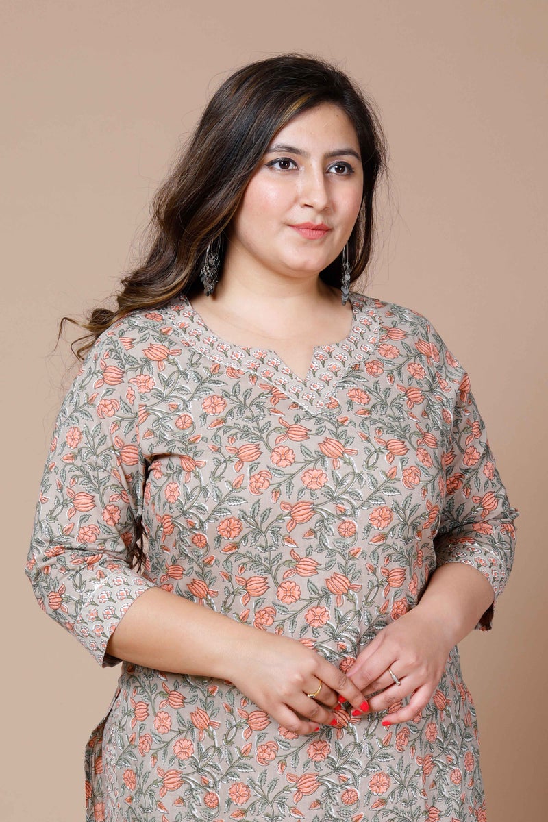 Miravan Floral Printed Kurta and Palazzo Set for Women - Image 3